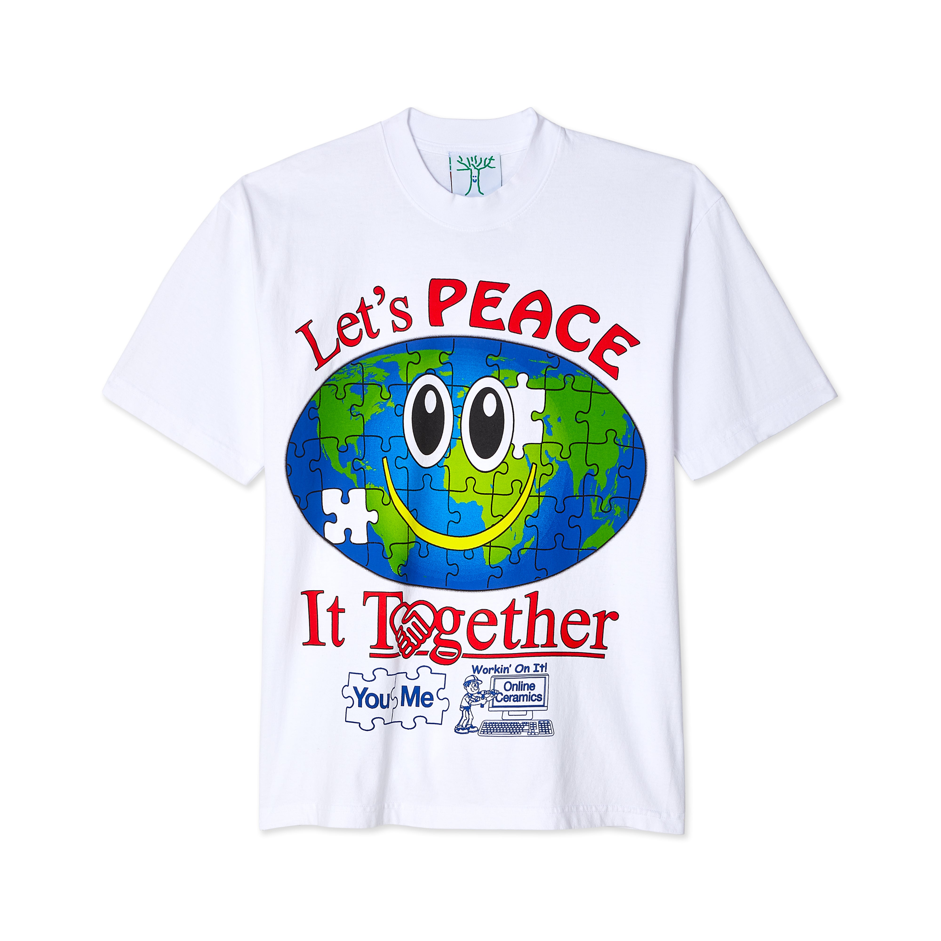 Online Ceramics: Workin On It T-Shirt (White) | DSMNY E-SHOP
