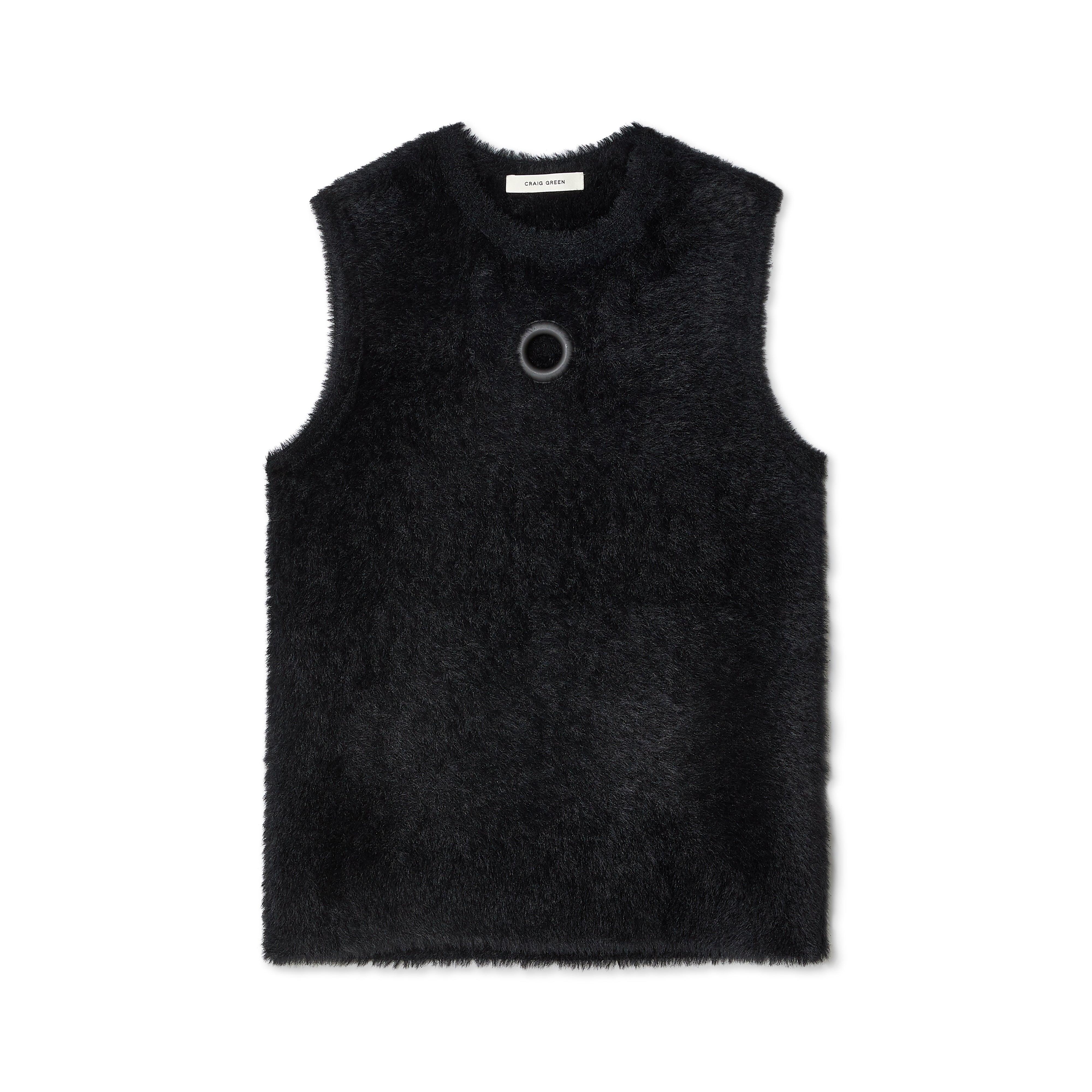 Craig Green - Men's Green Fluffy Vest - (Black)