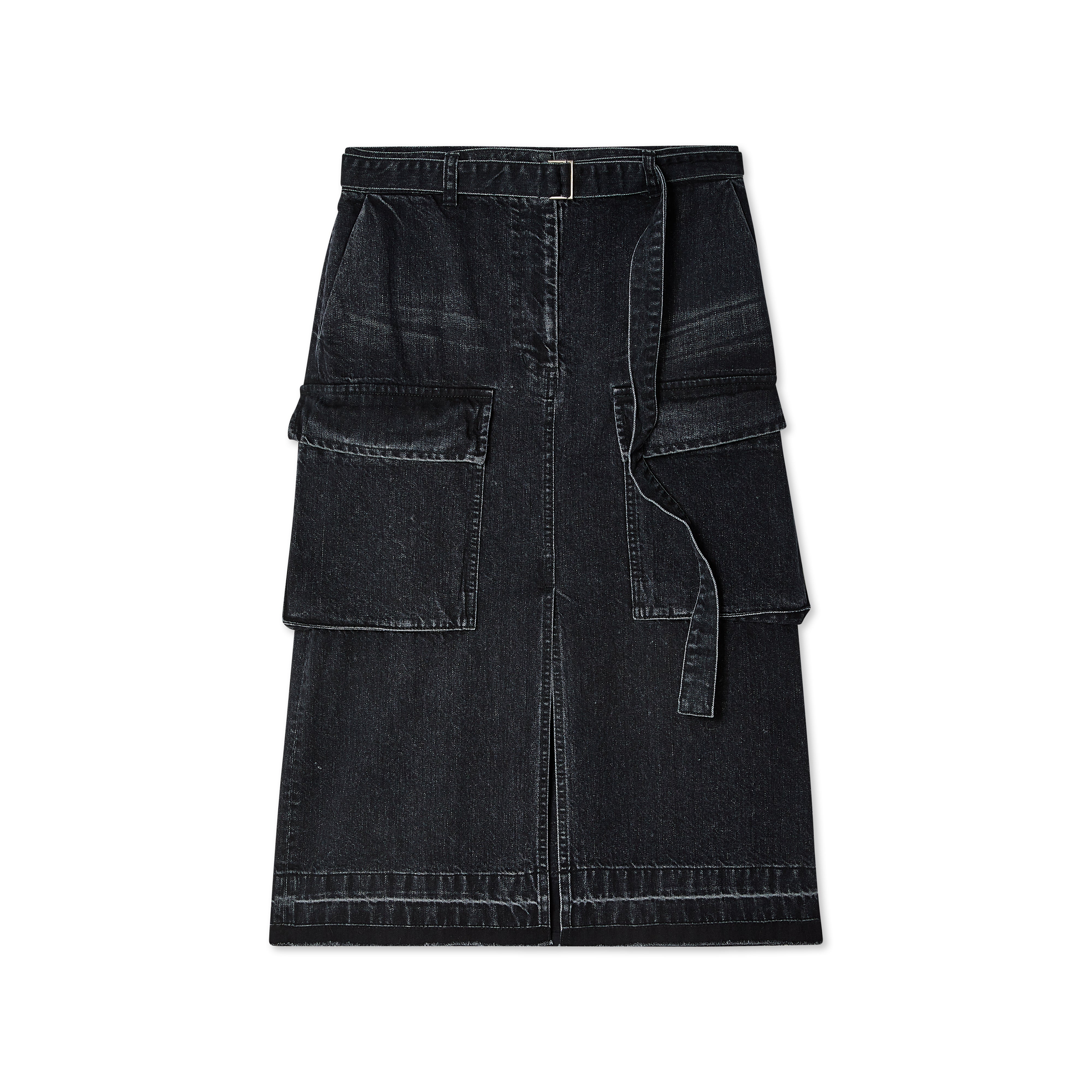 sacai - Women’s Denim Midi Skirt - (Black)