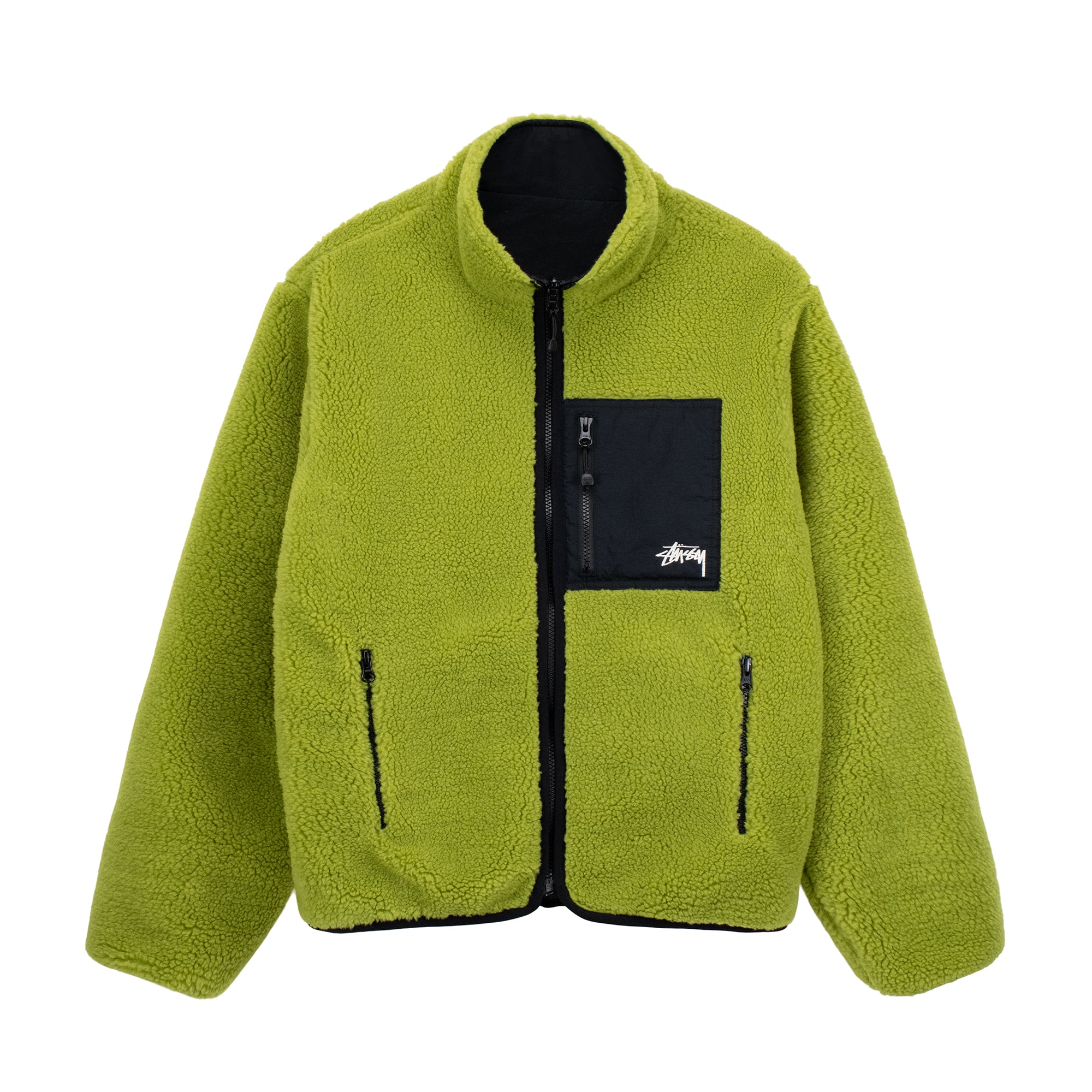 Stüssy - Sherpa Reversible Jacket - (Moss Green) – DSMNY E-SHOP