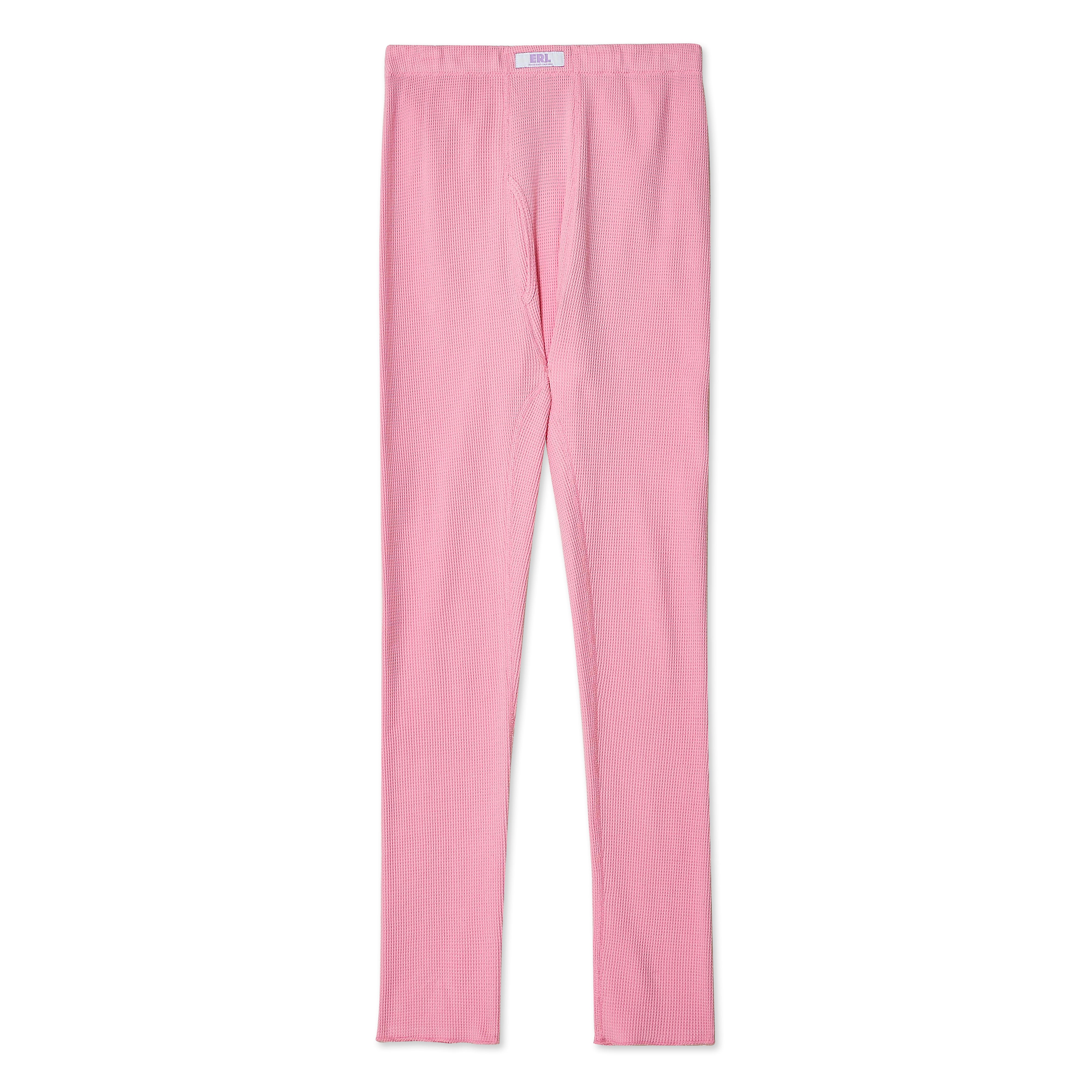 Vintage Pink Waffle Weave Long Johns, Thermal Knit Top and Pants