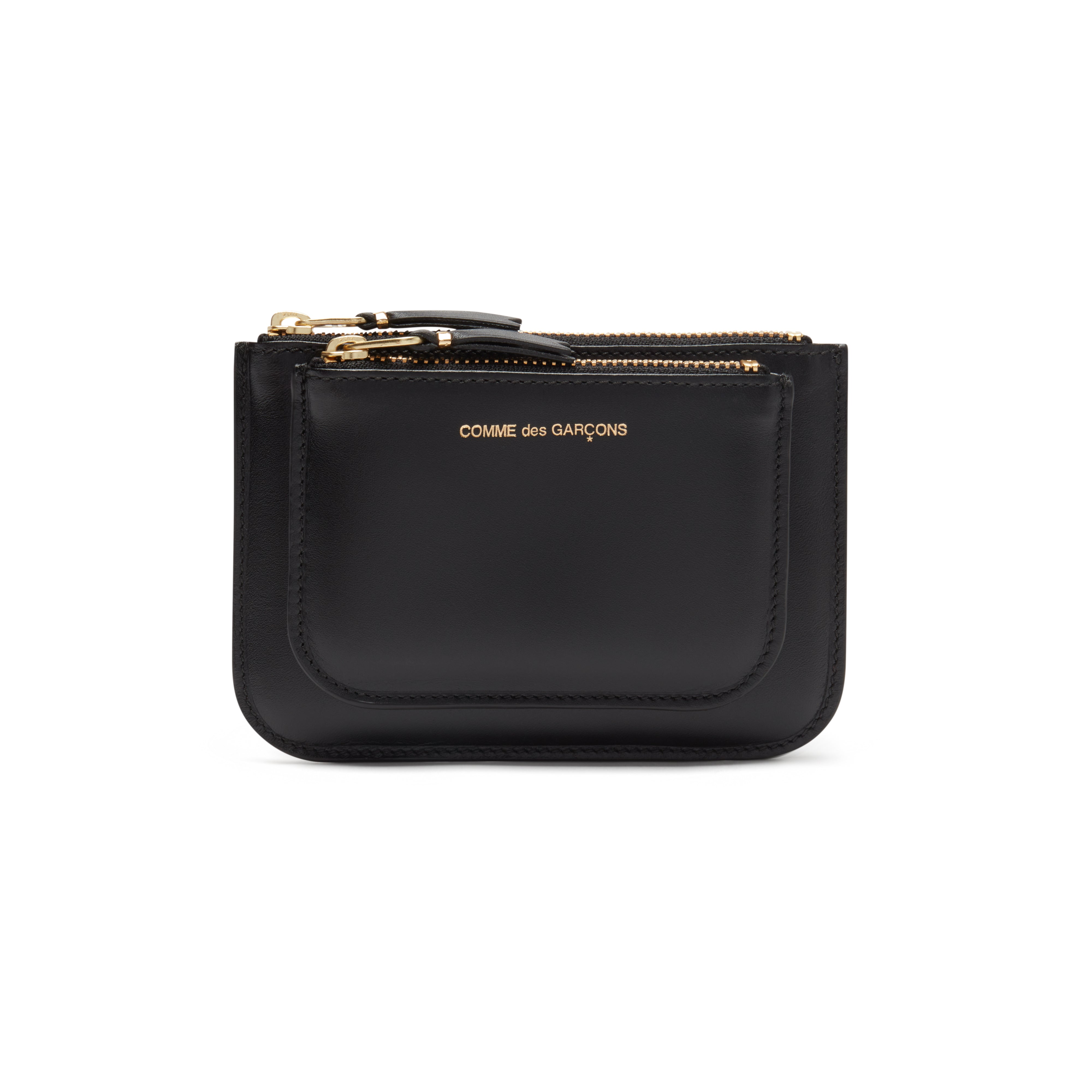 CDG Wallet: Outside Pocket Zip Pouch (Black SA8100) DSMNY E-SHOP