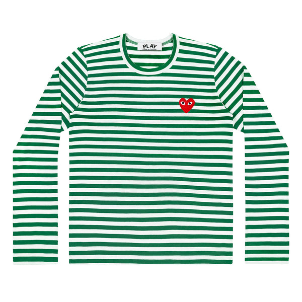 Play Comme des Garçons - Striped T-Shirt - (Green/White)