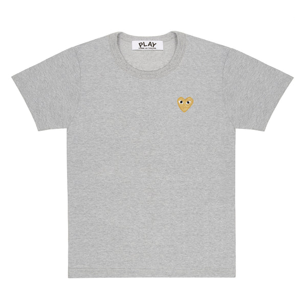 Play Comme des Garçons - Gold Heart T-Shirt - (Grey)