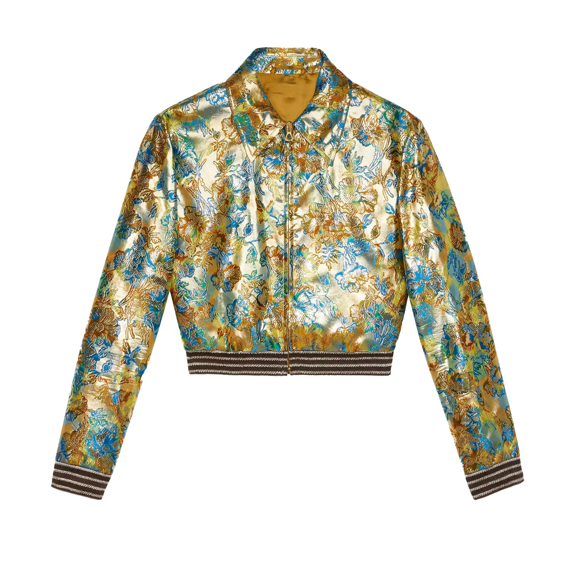 Gucci - Men’s Floral jacquard Silk Jacket - (Multi)