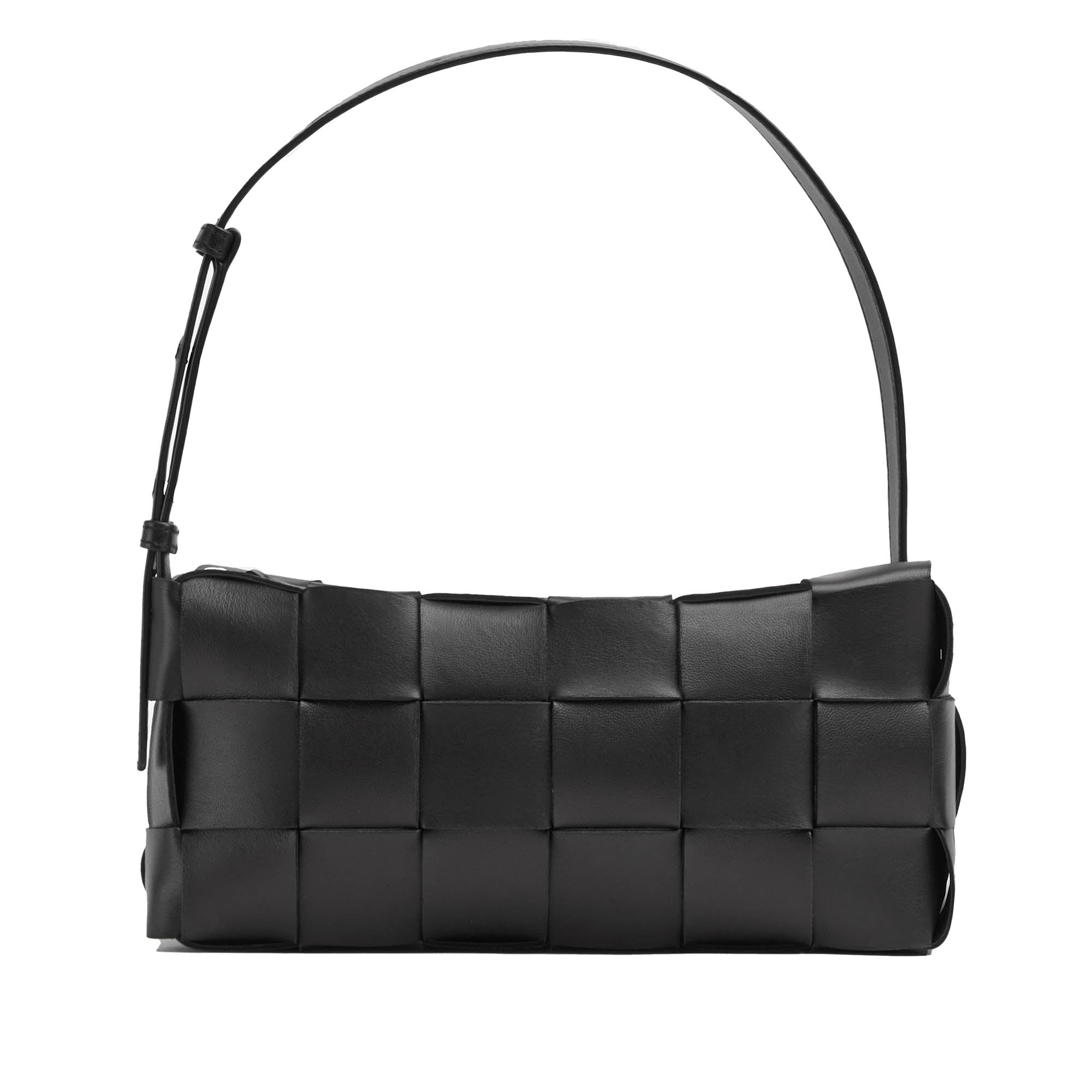 Padded Cassette Leather Shoulder Bag in Black - Bottega Veneta