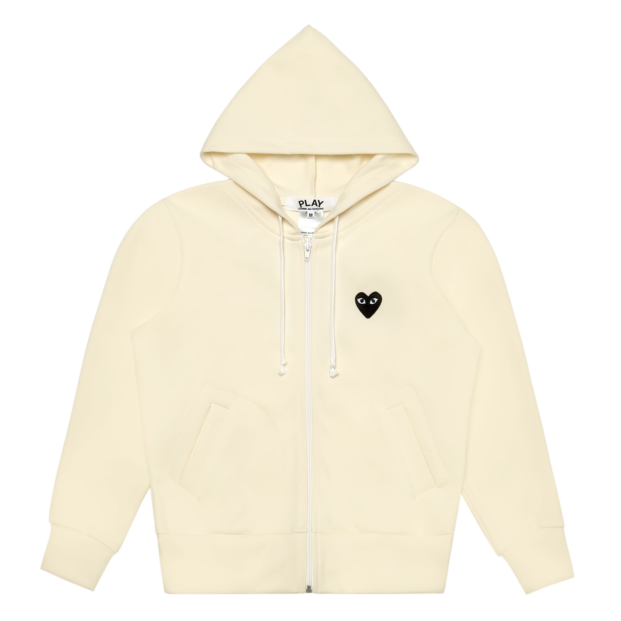 Play Comme des Garçons - Hooded Sweatshirt with Big Hearts - (Ivory)