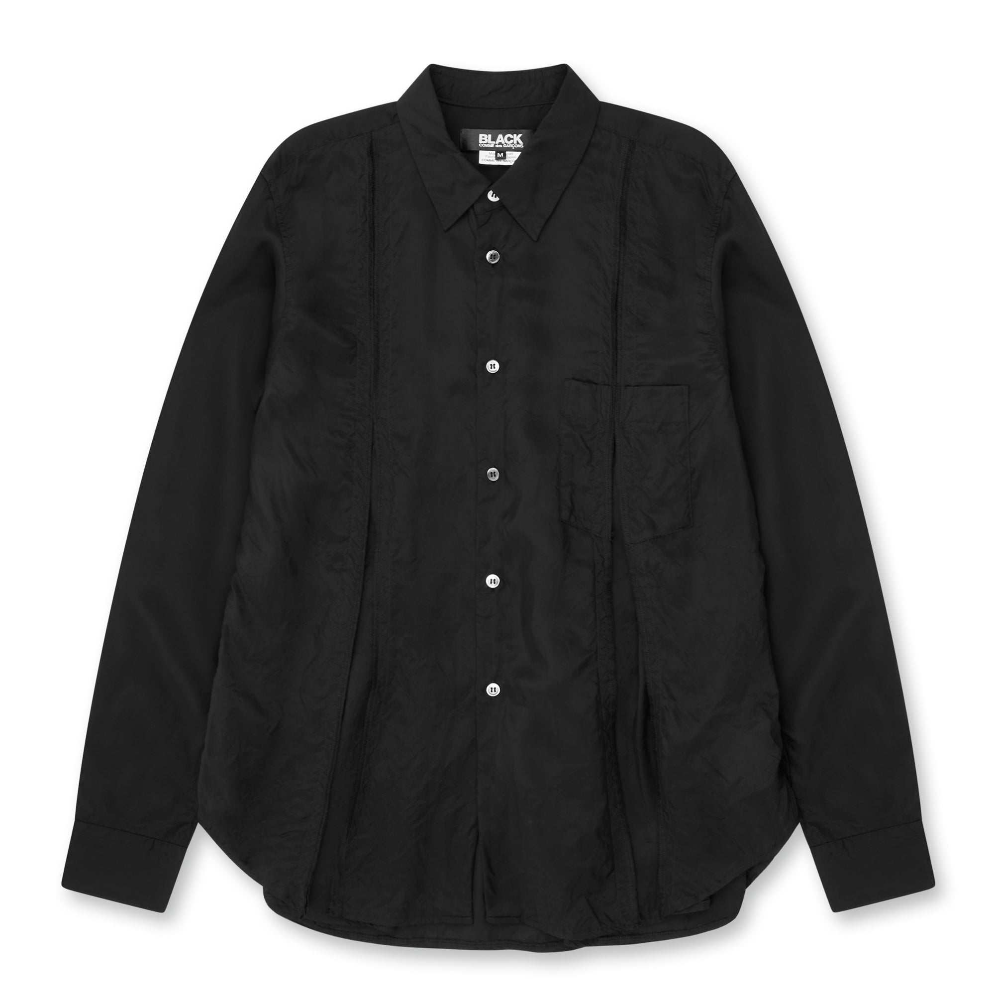 BLACK Comme des Garçons - Pleated Taffeta Shirt - (Black)