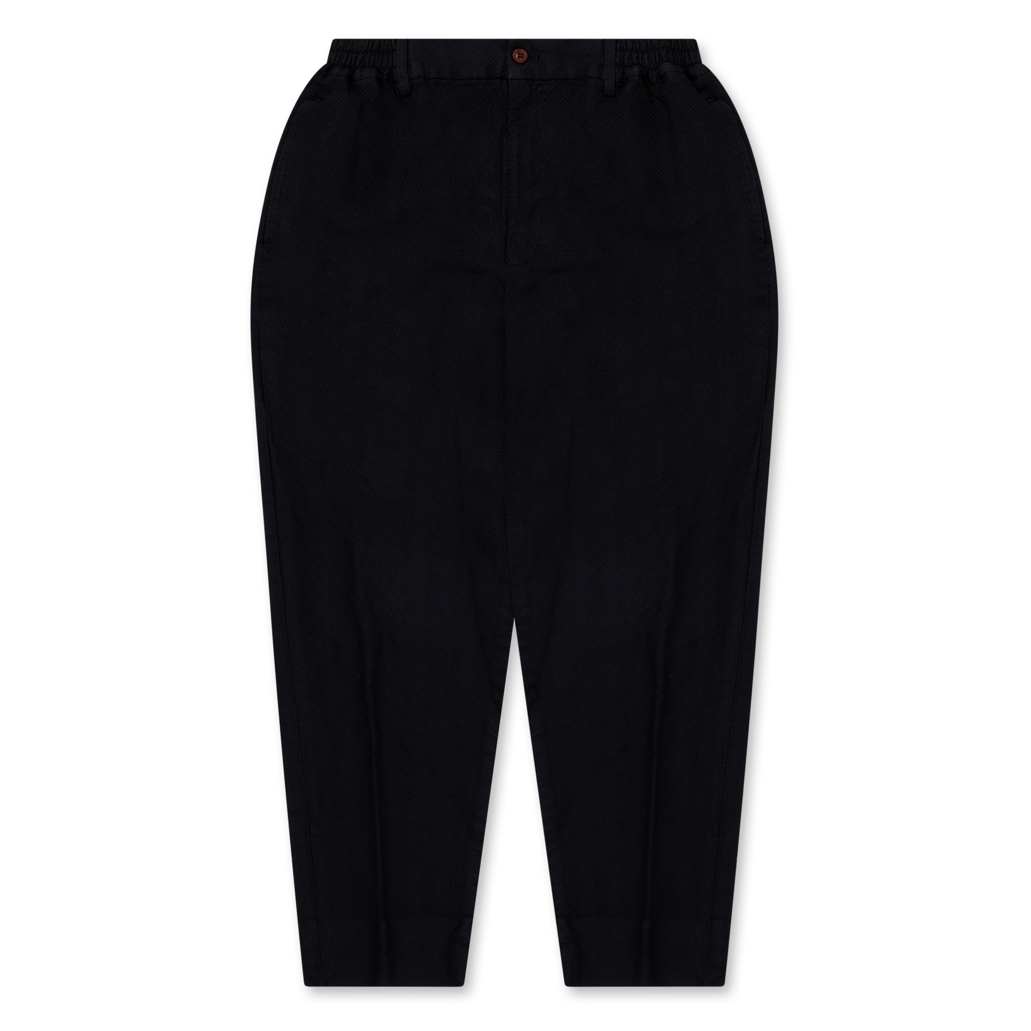 BLACK Comme des Garçons - Polyester Herringbone Pants - (Black 