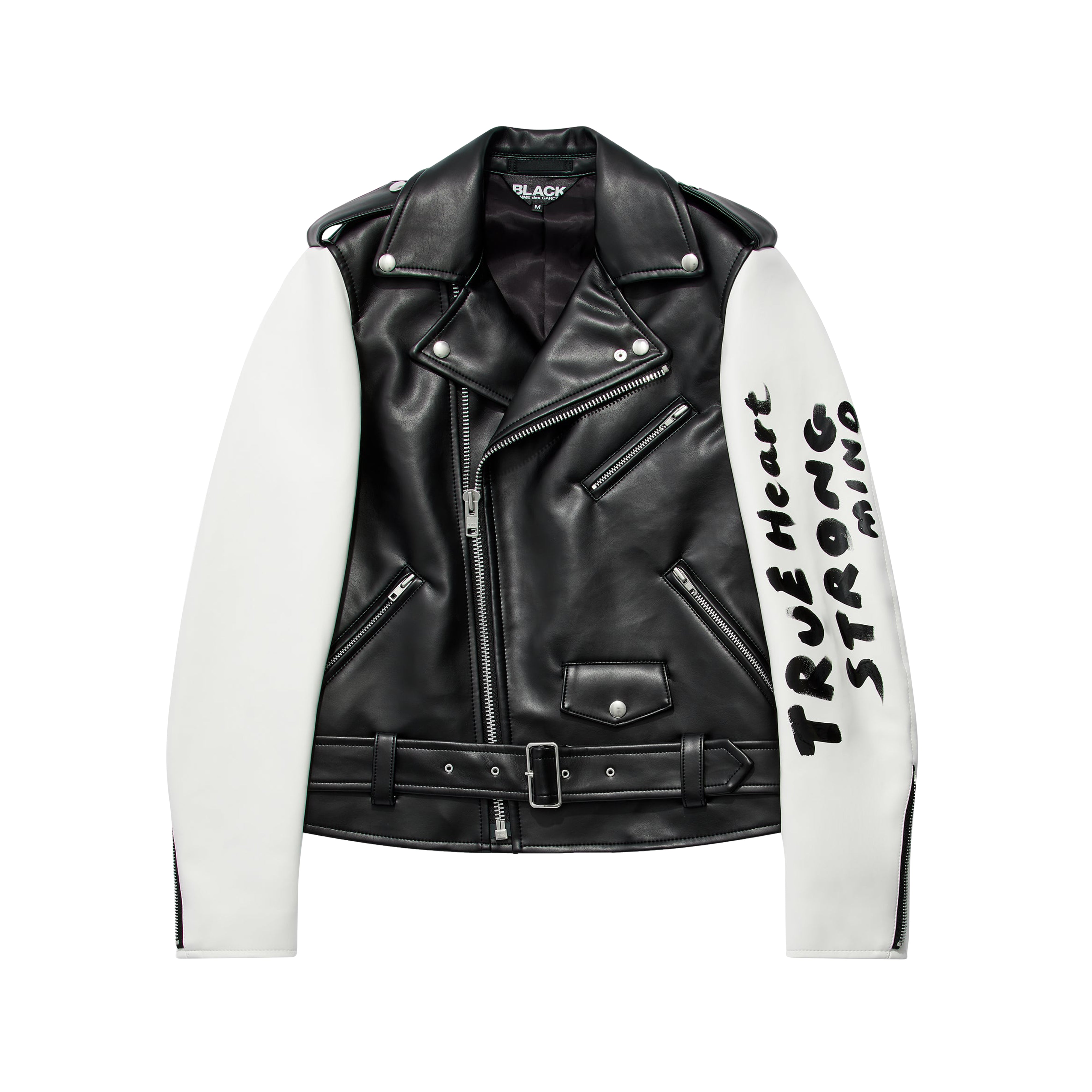 BLACK Comme des Garçons - Synthetic Leather Jacket - (Black/White)