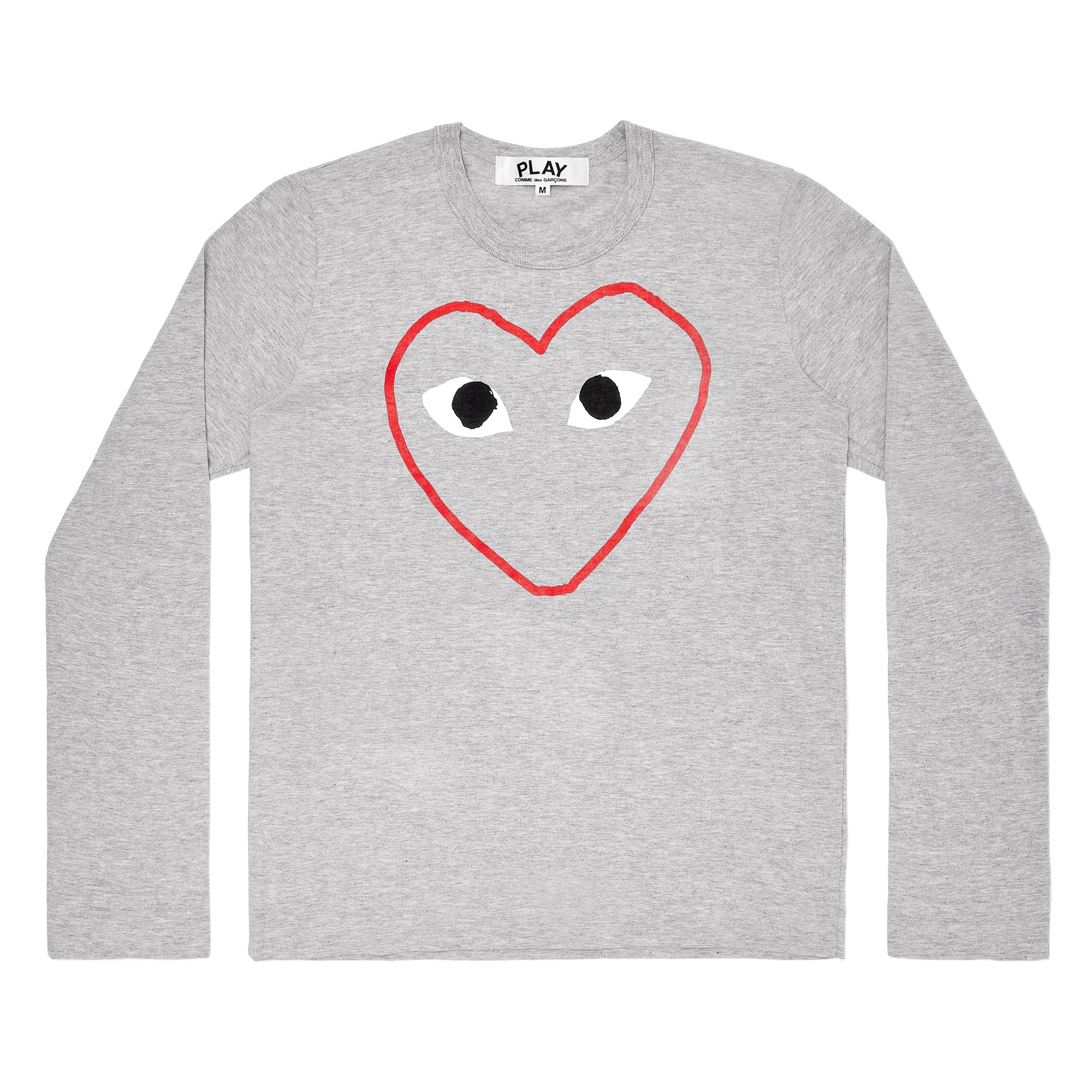 Play Comme des Garçons Grey Border Long Sleeve T-Shirt (Grey)