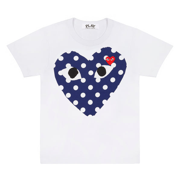 Play Comme des Garçons - Polka Dot Big Heart T-Shirt - (White)