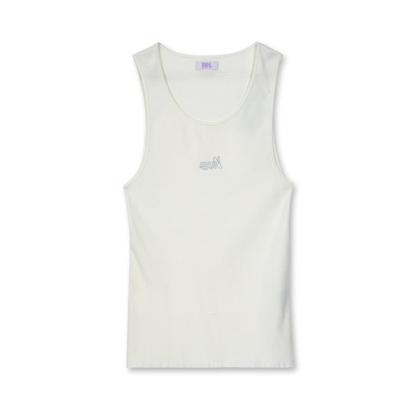 ERL - Men's Rib Knit Tank Top - (White)