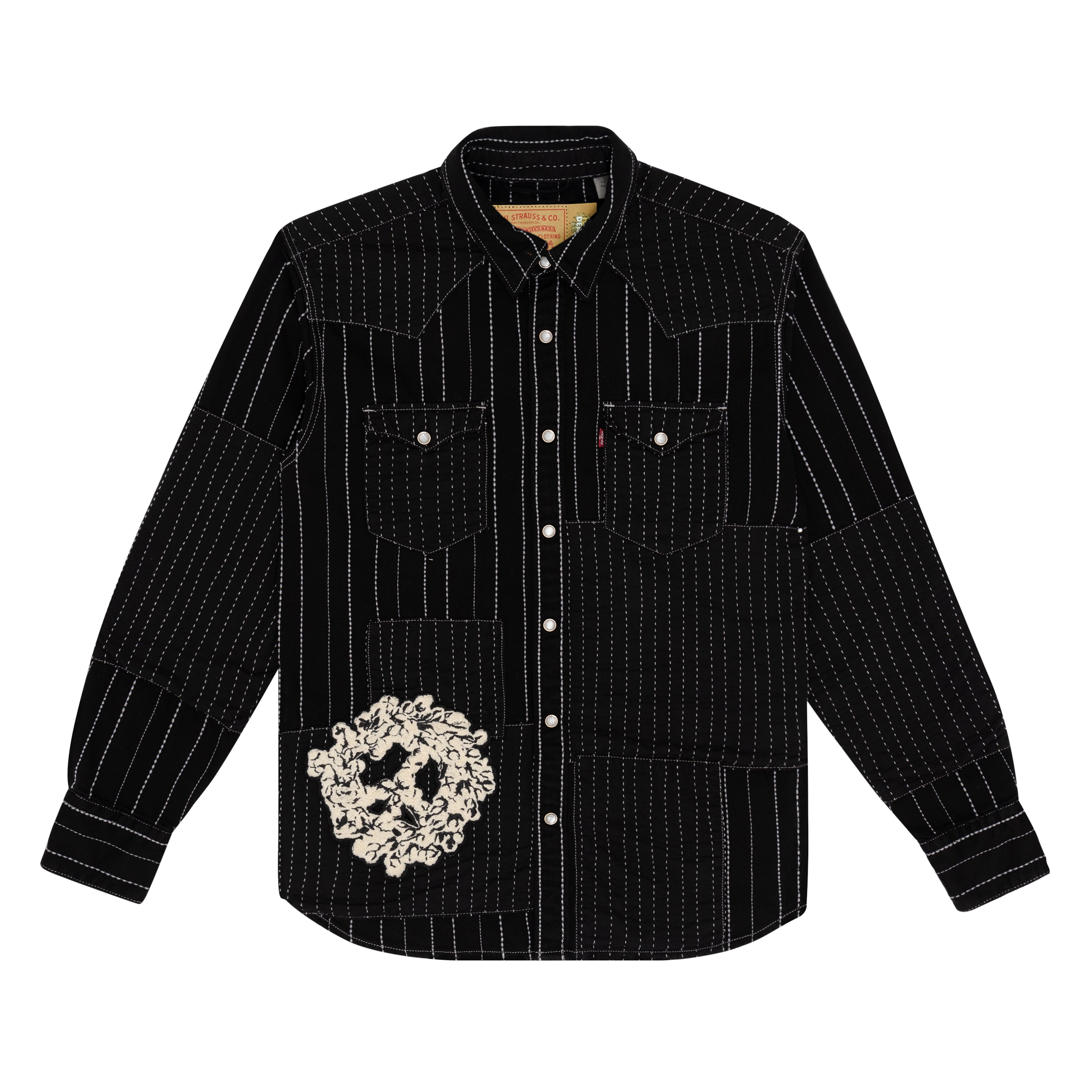 Denim Tears - Peace Patchwork Western Button Shirt - (Black)