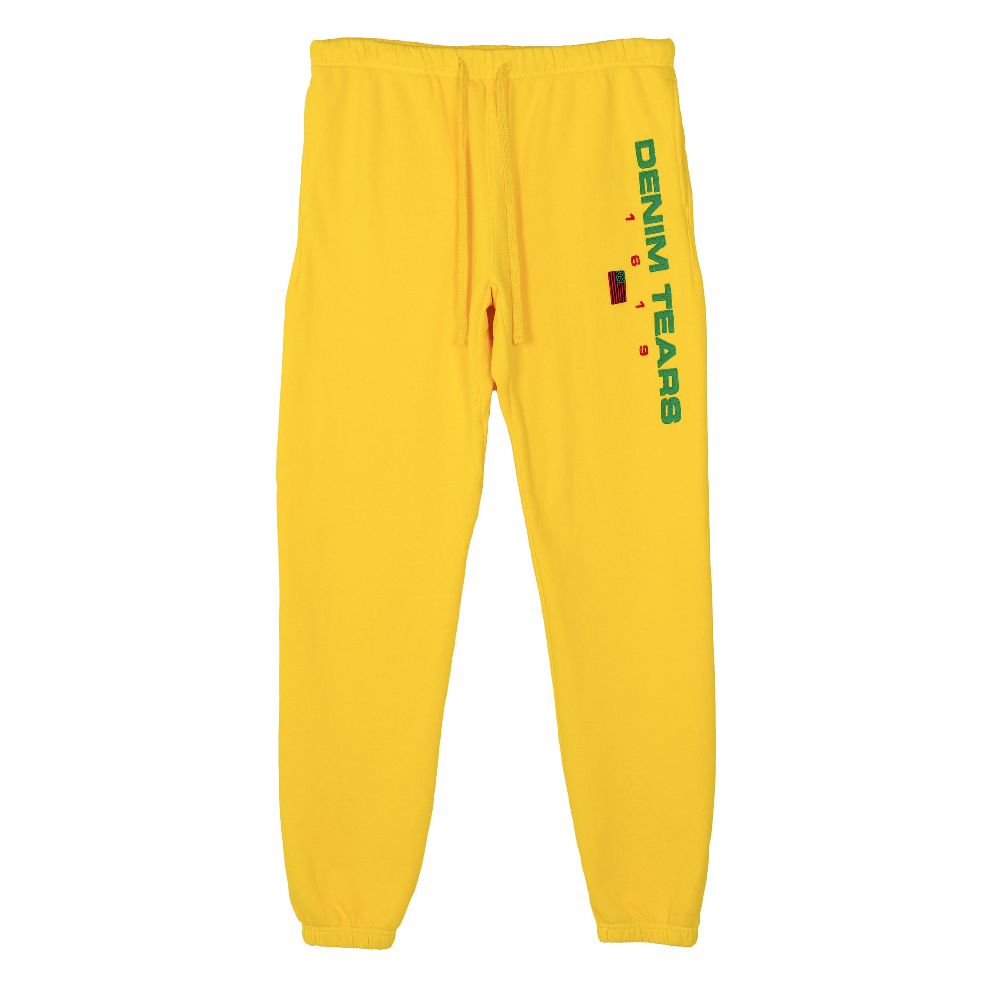 Denim Tears: Tyson Beckford Sweatpants (Yellow) | DSMNY E-SHOP