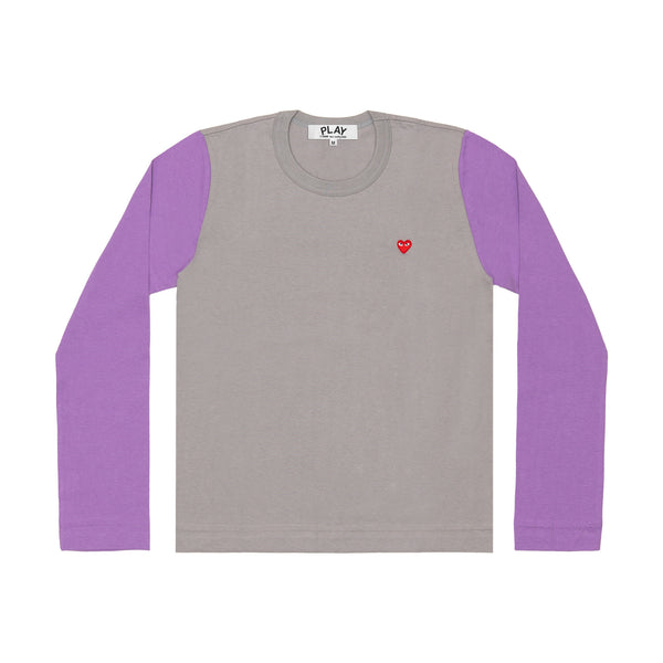 Play Comme des Garçons - Bi-Colour T-Shirt - (Grey/Purple)