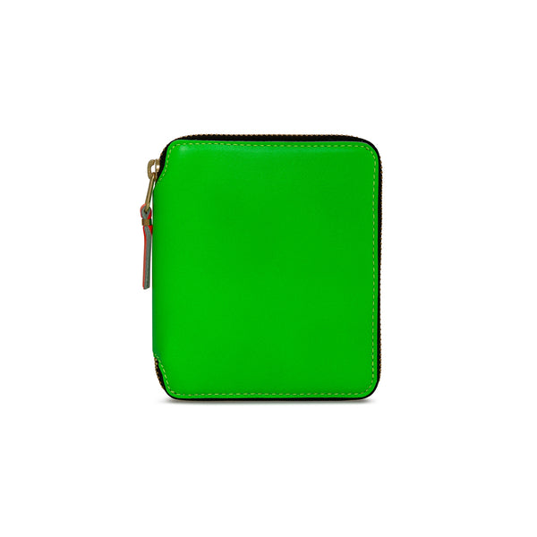 CDG Wallet - Super Fluo Full Zip Around Wallet - (Green SA2100SF)