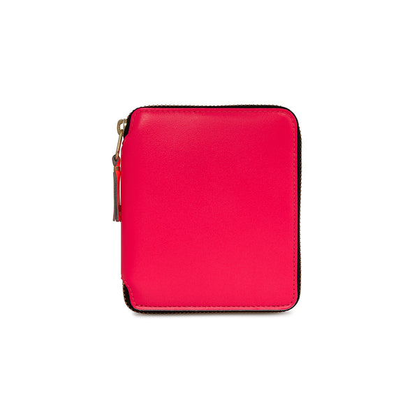 CDG Wallet - Super Fluo Full Zip Around Wallet - (Pink SA2100SF)