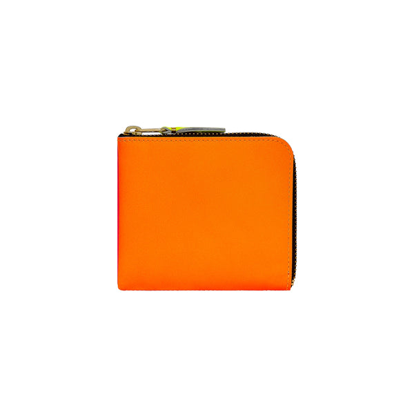 CDG Wallet - Super Fluo Zip Around Wallet - (Light Orange/Pink SA3100SF)