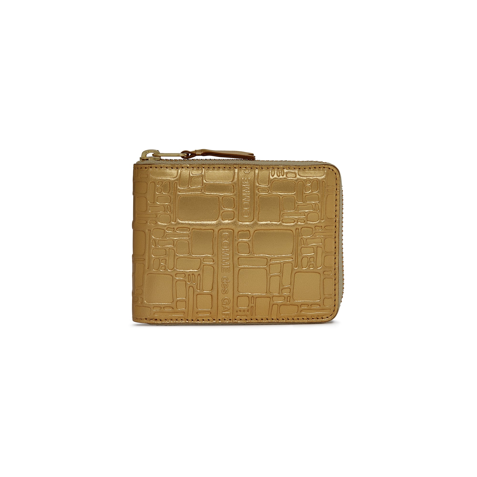 CDG Wallet - Embossed Logo - (Gold SA7100EG)