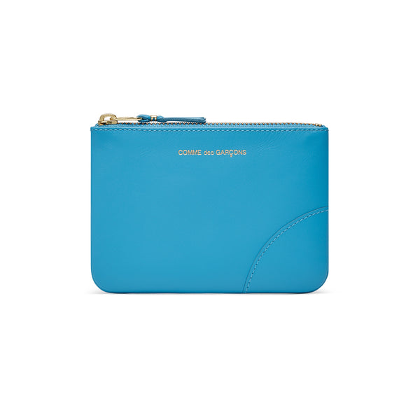 CDG Wallet - Classic Leather Zip Pouch - (Blue SA8100C)