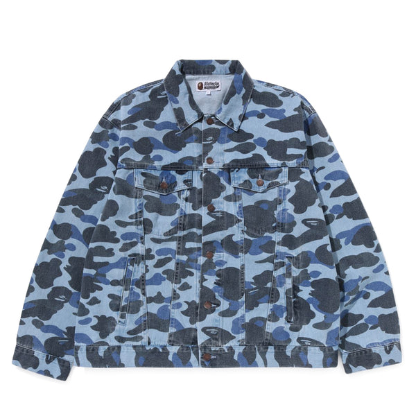 A BATHING APE® - Men's Colour Camo Denim Jacket - (Light Indigo)