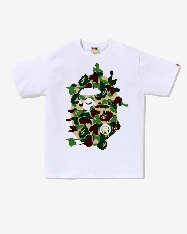 A Bathing Ape Bape® - Men's ABC Camo Rebuild Big Head T-Shirt - (White/Green)