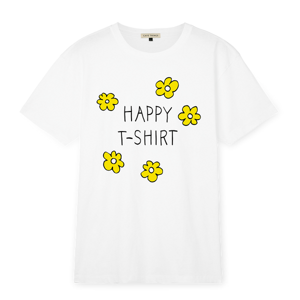 Cave Things - Happy T-Shirt - (White)