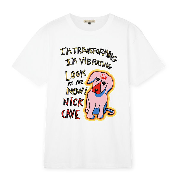 Cave Things - Vibrating Dog T-Shirt - (White)