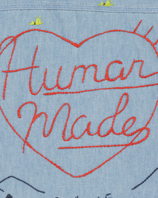 Human Made - Men's Embroidered Chambray Shirt - (Blue)