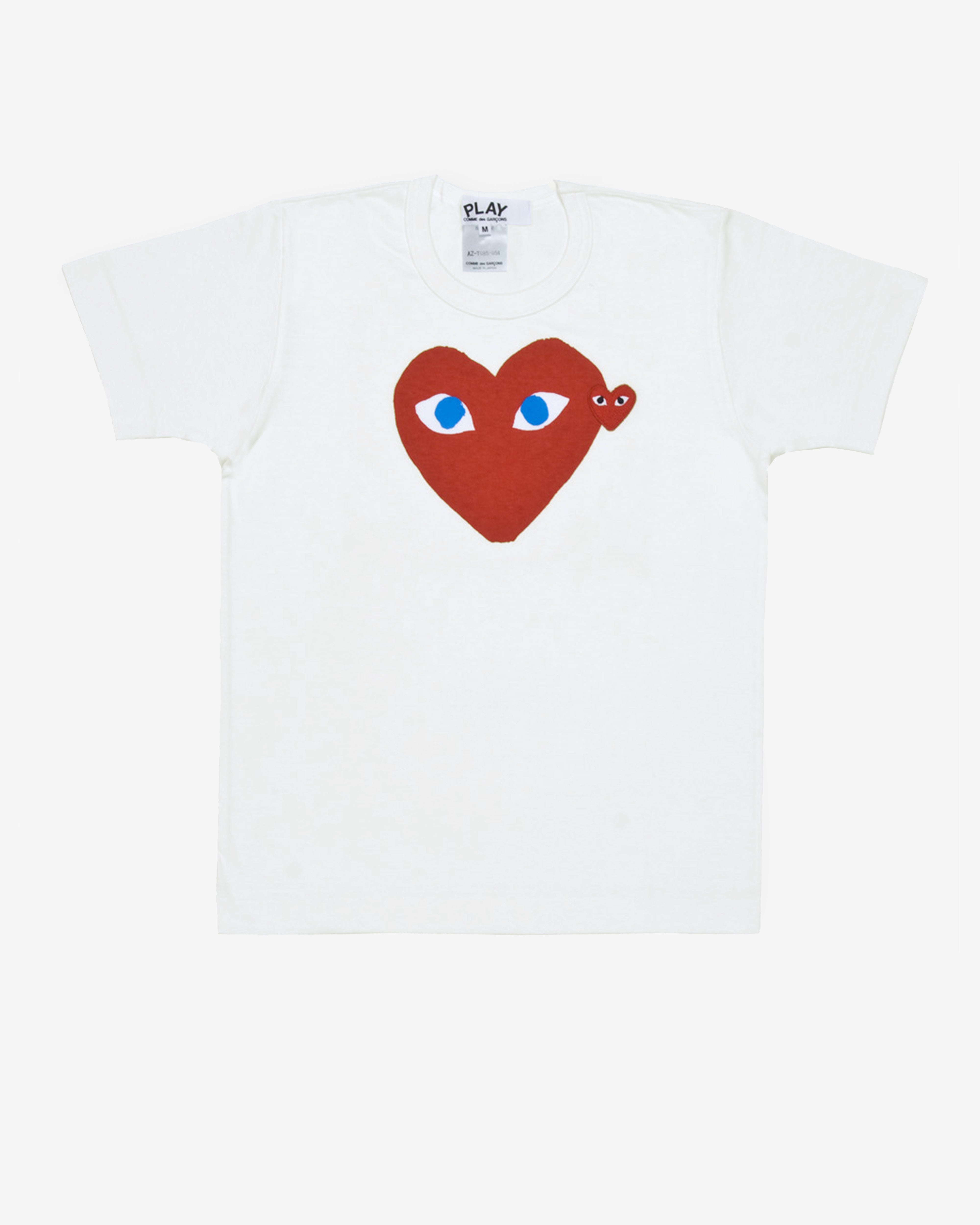 Play Comme des Garçons: Red Blue Eyes T-Shirt (White) | DSMNY E-SHOP