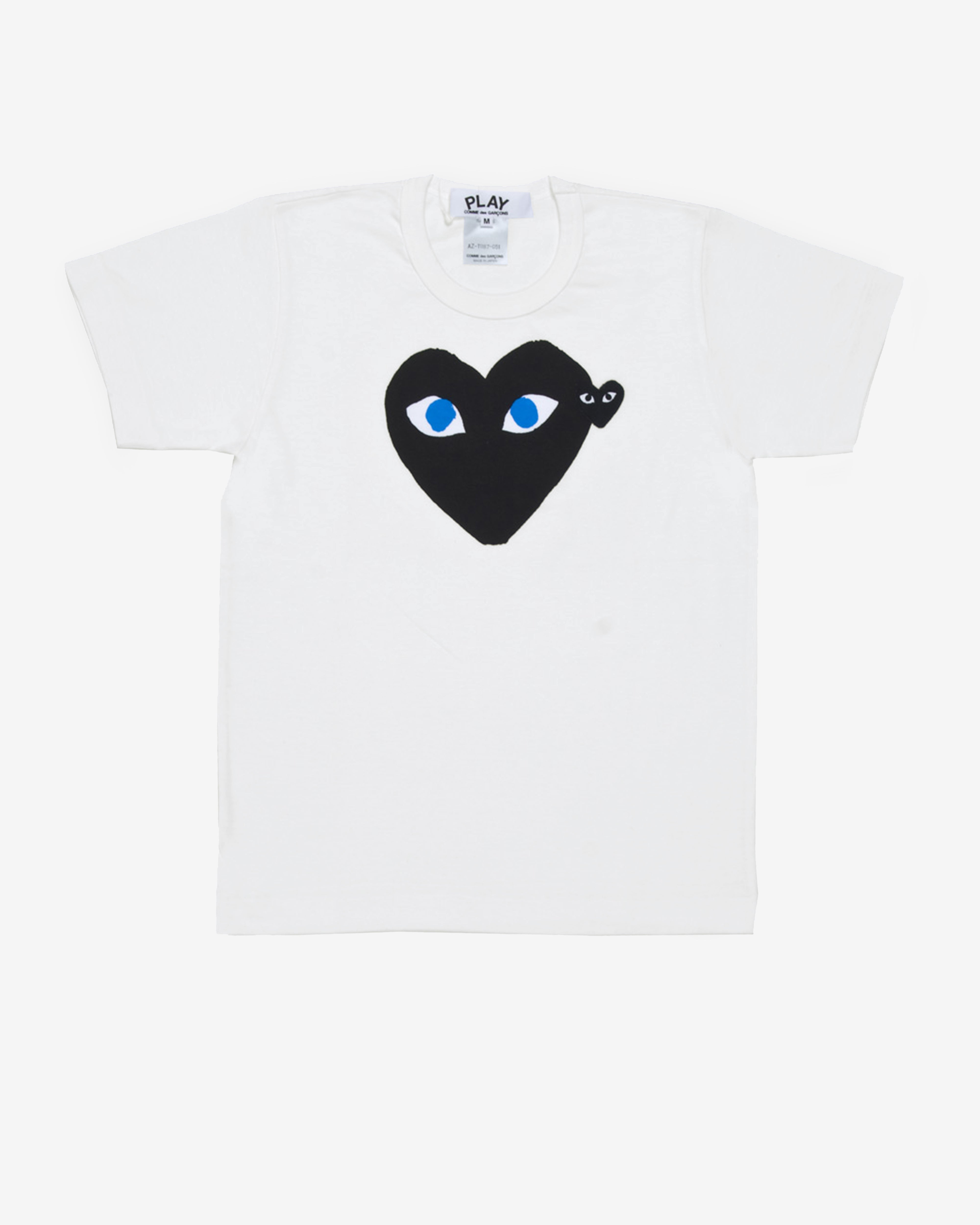 Play Comme des Garçons: Black Blue Eyes T-Shirt (White) | DSMNY E-SHOP