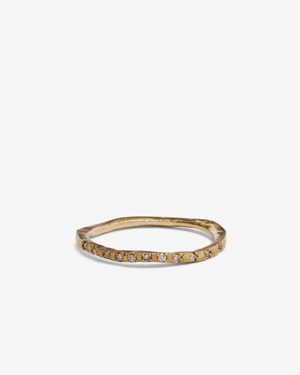 Noguchi Bijoux - Women's Thin Diamond Band - (Yellow Gold)