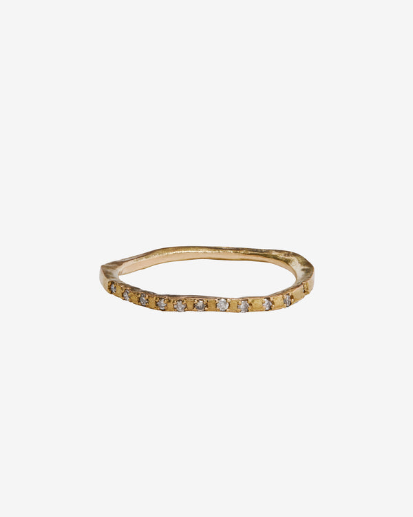 Noguchi Bijoux - Women's Thin Diamond Band - (Yellow Gold)