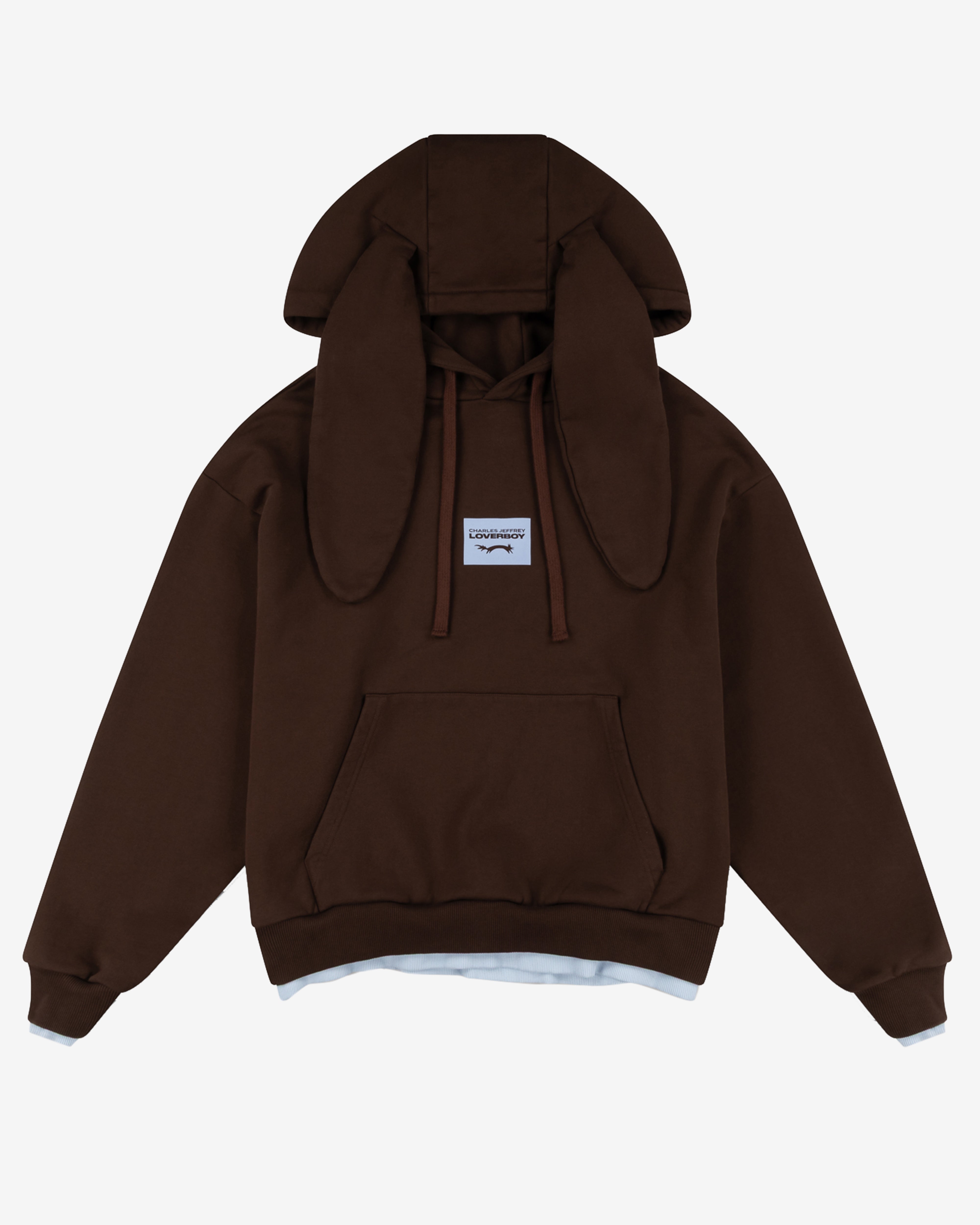 l*l様 CHARLESJEFFREYLOVERBOYChunkyRabbitB CHARLES JEFFREY LOVERBOY KNITTED PATCH RABBIT EARS HOODY GREY – E3RD