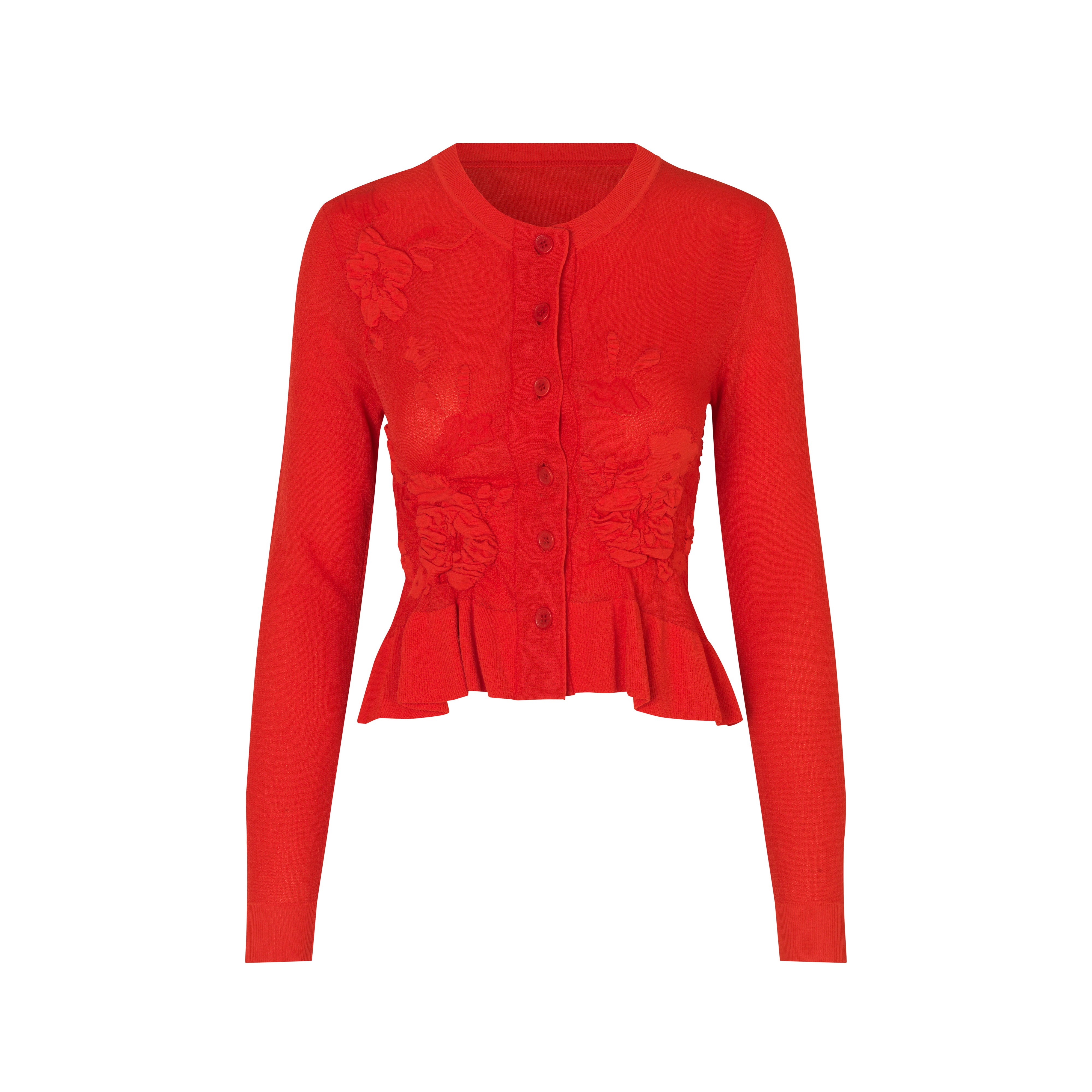 Cecilie Bahnsen - Women's Long Sleeve Fitted Cardigan - (Red) – DSMNY E ...