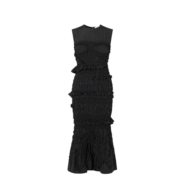 Cecilie Bahnsen - Women's Sleeveless Fitted Long Dress - (Black)