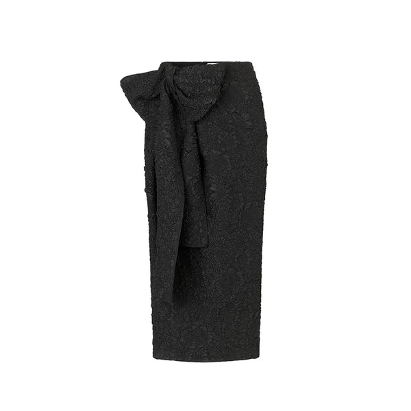 Cecilie Bahnsen - Women's Pencil Skirt with Front Bow - (Black)