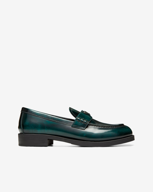 Prada - Women's Brushed Leather Loafers - (Forest)