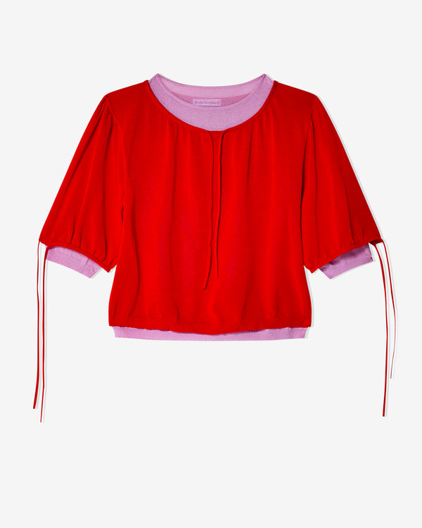 Molly Goddard - Women's Cheryl Top - (Red/Purple)