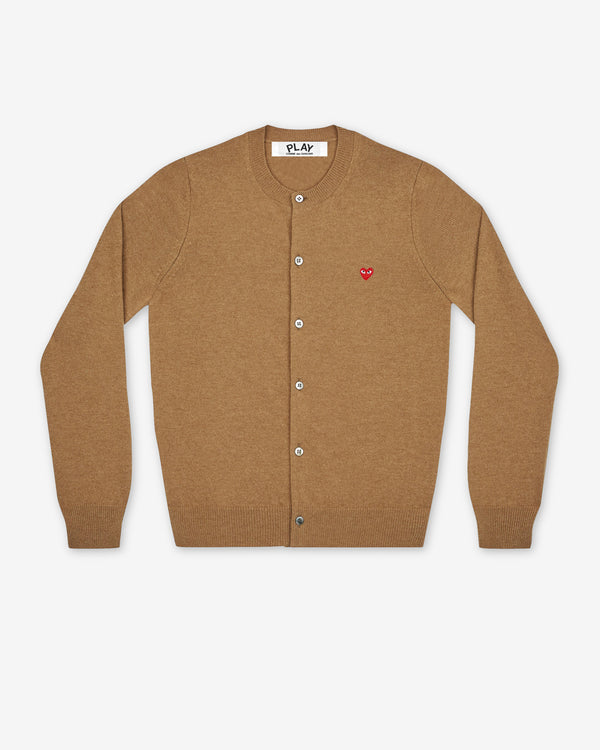 Play Comme des Garçons - Ladies’ Mini Heart Cardigan - (Brown)