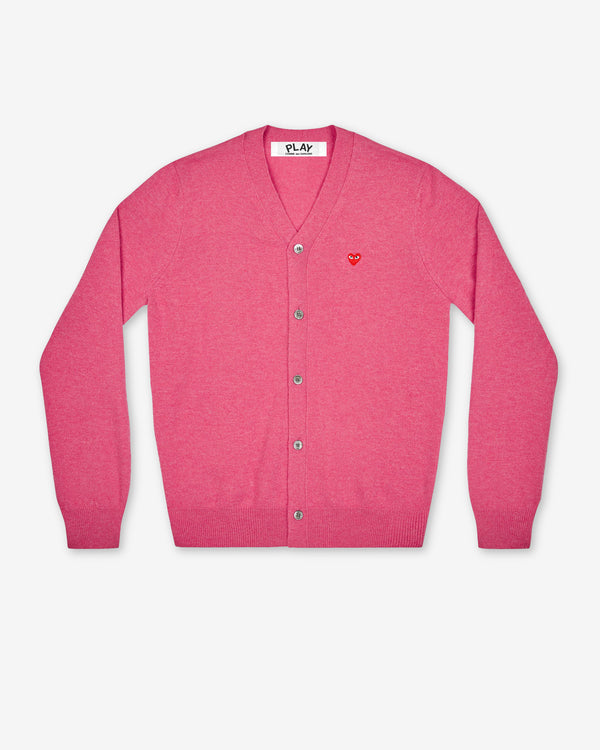 Play Comme des Garçons - Men’s Mini Heart Cardigan - (Pink)