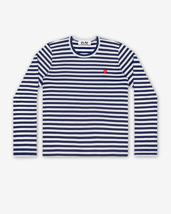 Play Comme des Garçons - Mini Heart LS T-Shirt - (Navy/White)
