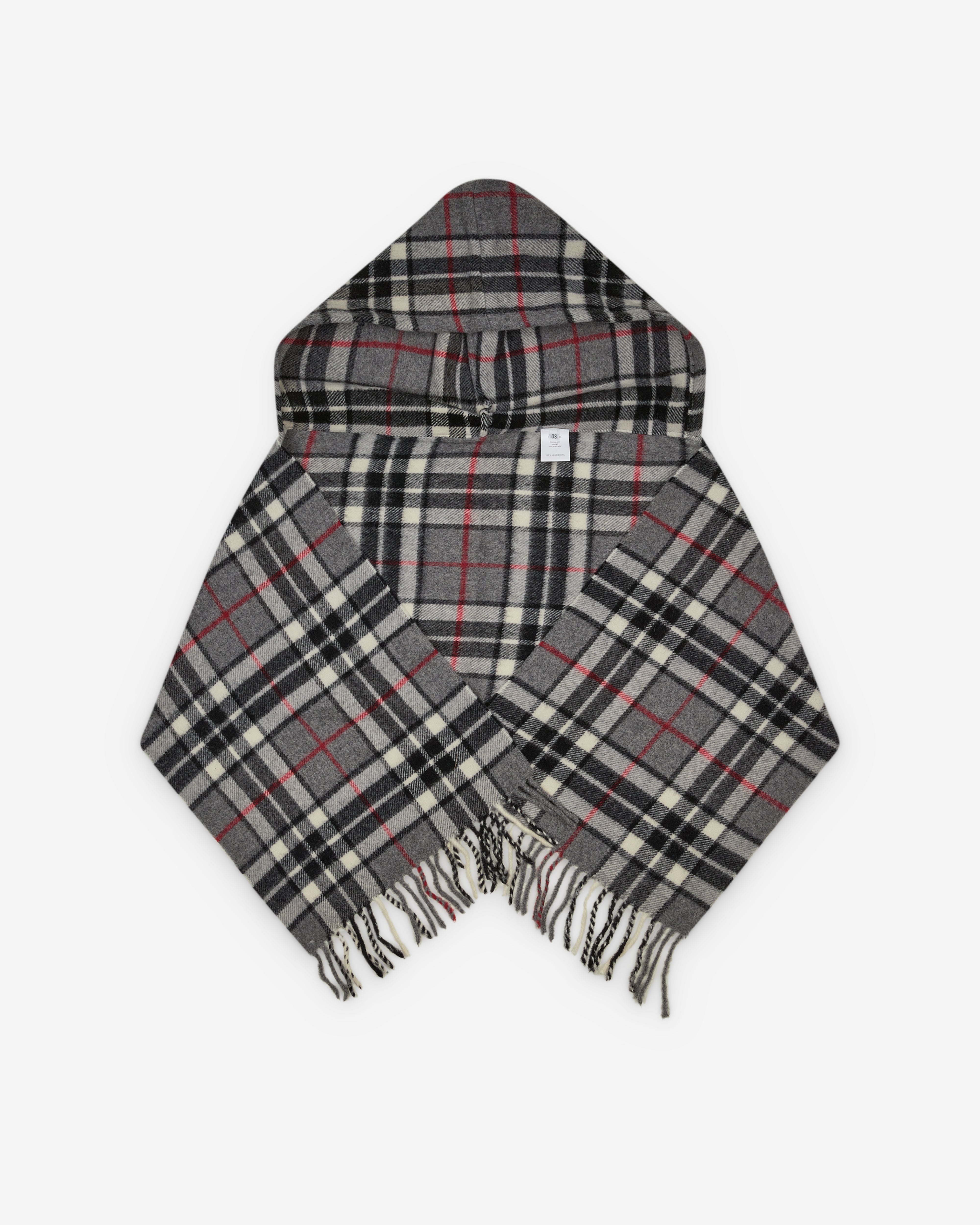 Bless: Women's Hooded Scarf (Grey Check) | DSMNY E-SHOP