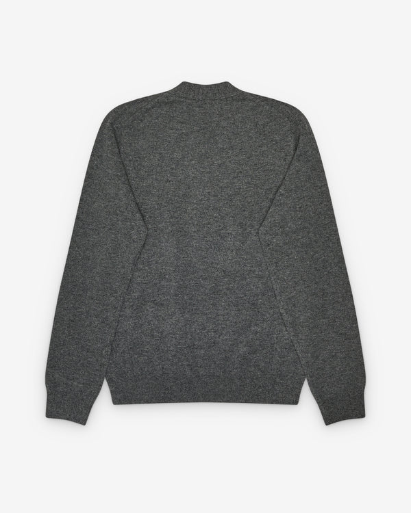 CDG Shirt Forever - Men's V-Neck Lambswool Cardigan - (Grey)