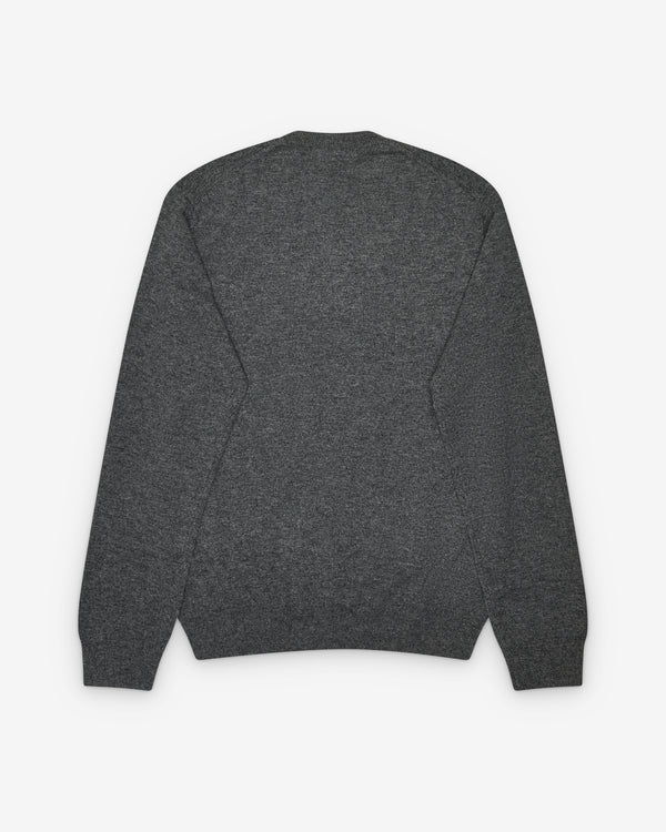CDG Shirt Forever - Men's Round Neck Lambswool Jumper - (Grey)