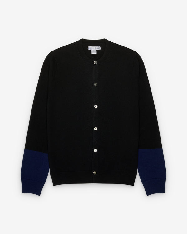 CDG Shirt Forever - Men's Round Neck Contrast Cardigan - (Black/Navy)
