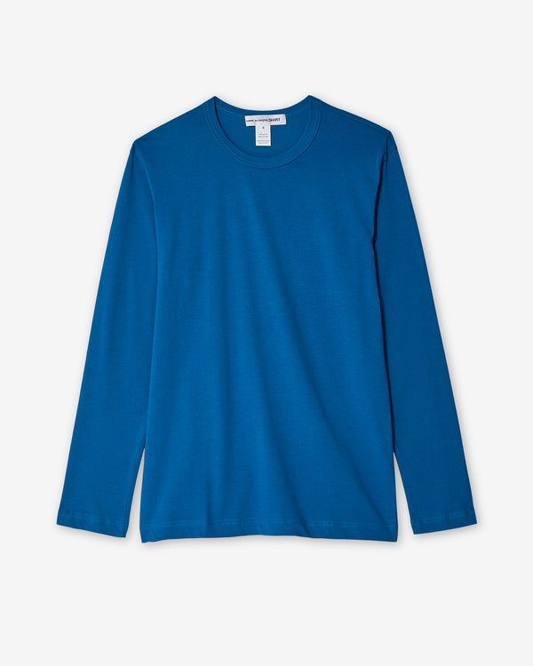 CDG Shirt - Men's Long Sleeve Logo T-Shirt - (Blue)