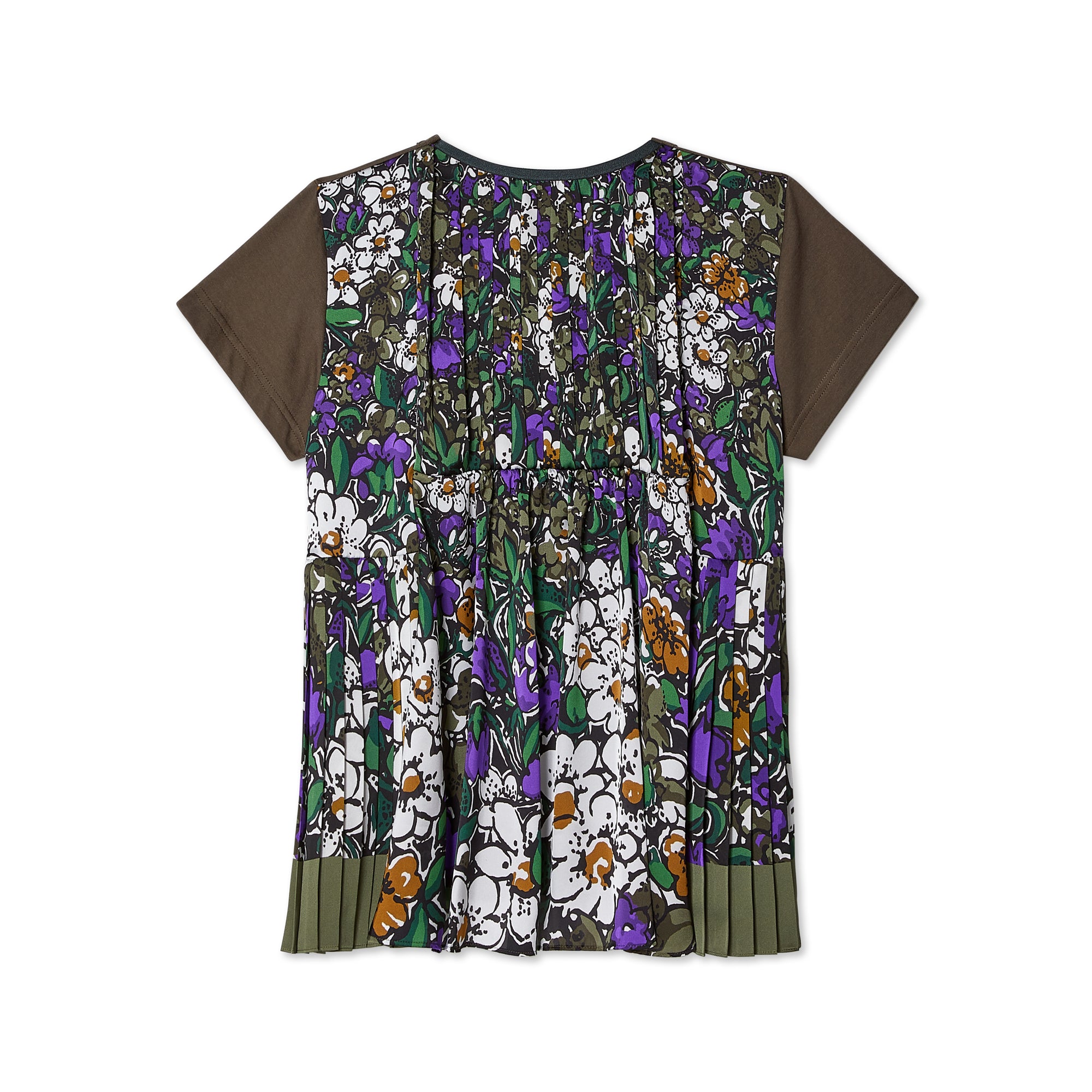 sacai - Women's Floral Print T-Shirt - (Brown/Purple) view 2