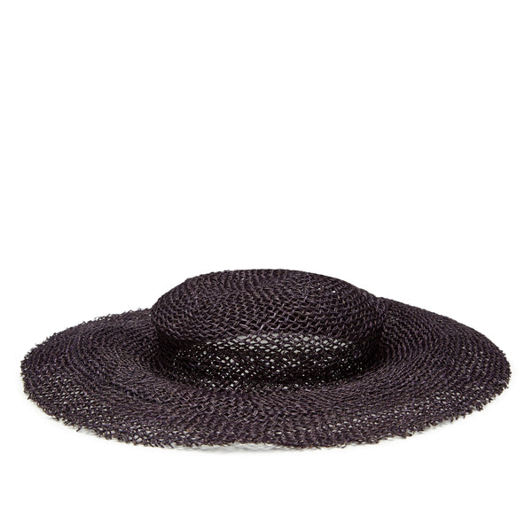 Scha - Women's Traveler Short Unique Woven Hat - (Black)
